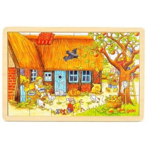 PUZZLE Puzzle 24 pcs - YWEI - Arbre de pomme et maison - 