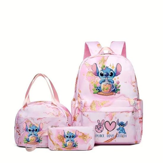 Sac à Dos Fille Avec Imprimé Cheval 3D - 17 Pouces (43 Cm), Grande Capacité, Pour école Primaire Et Collège