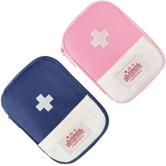 CHENKEE Lot De 3 Trousses De Secours Vides – Sacs à Médicaments Rose En Oxford Étanche Pour Maison, Voyage, Camping