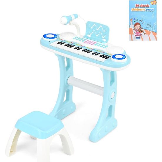 KOMFOTTEU Clavier 25 Touches pour Enfants, Piano Électronique avec Touche Lumineuse & Pupitre, Piano Numérique pour Enfant de 3 Ans+, Enregistrement KOMFOTTEU Clavier 25 Touches pour Enfants, Piano Électronique avec Touche Lumineuse & Pupitre, Piano Numérique pour Enfant de 3 Ans+, Enregistrement