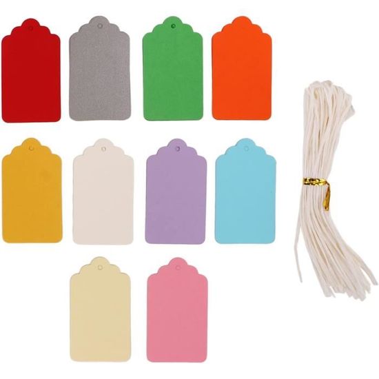 Lot De 60 Étiquettes En Papier Aquarelle 300 G/m² - Vierges, Pré-perforées - Pour Marque-pages, Loisirs Créatifs