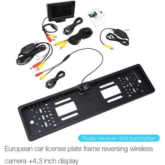 Caméra De Recul HD Intégrée Au Cadre De Plaque D'immatriculation - Vision Nocturne, étanche IP68, Angle 170° - Pour Voiture