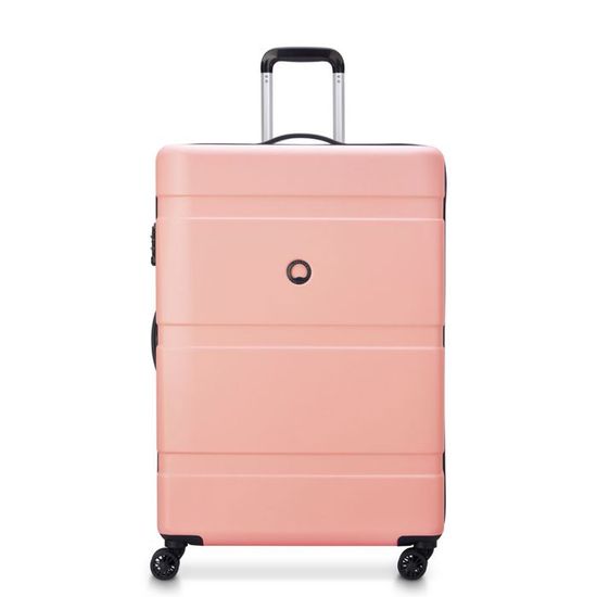 Valise Cabine Rigide DELSEY Paris Airship 2.0 - 55x39x20 Cm, 32 L - Rose - 4 Roues, Serrure TSA