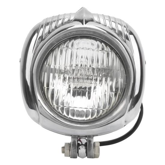 Yuecoom 12V 35W faro moto vintage rotondo giallo modifica lente luce universale