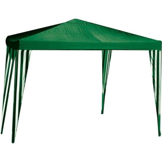 Linea Garden Friend Tonnelle Facile Verte 3x4 M – Pavillon De Jardin Robuste En Acier Et PE 110 G/m², Idéal Terrasse, Barbecue Ou Ombrage Extérieur