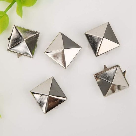 100 Clous à Dôme Ronds De 9mm - Rivets Métal Pour Cuir, Vêtements, Chaussures, Style Punk - 3