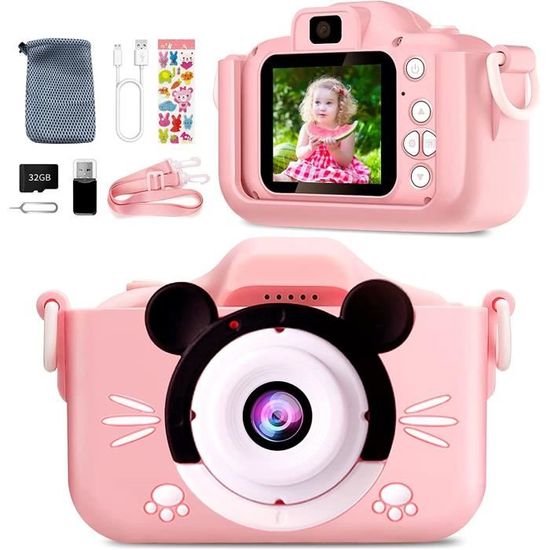 Appareil photo numérique reflex pour enfants 4K avec écran pivotant 180 ° et obj