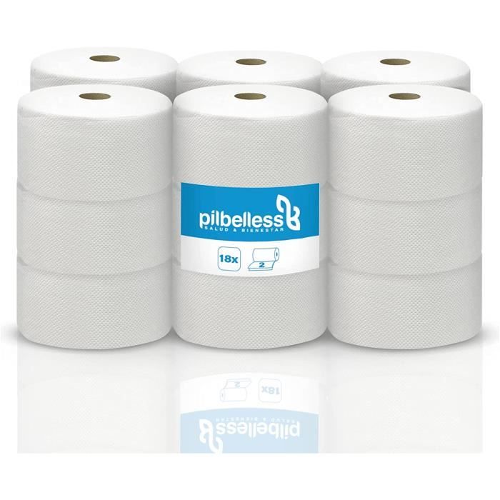 Papier Toilette Scott Coreless Jumbo Jr. - 12 Rouleaux, 2 Plis, Sans Carton Central