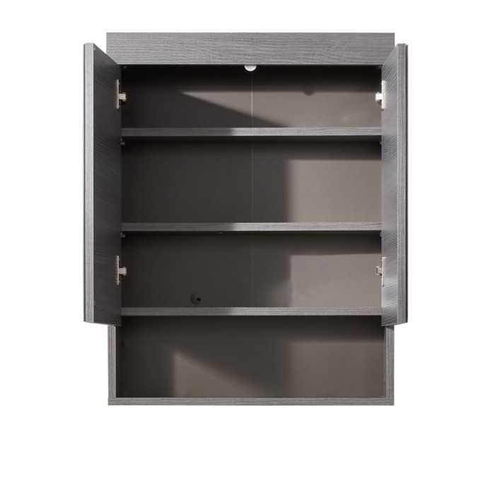 Runner Armoire De Toilette Melamine L 58 Cm Gris Cendre Achat