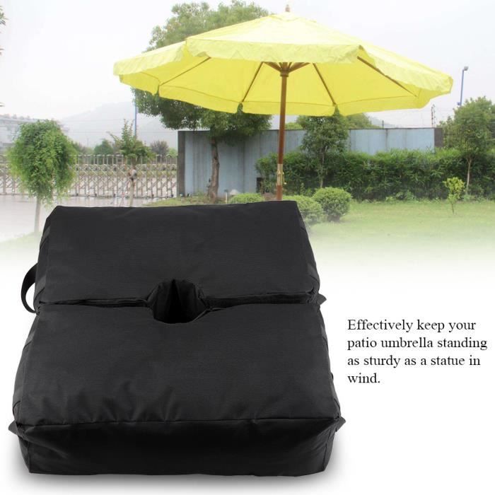 Cour Parasol Parapluie Cadre Carré Amovible Charge-roulement Fixe Sable Sac De Sable -CWU