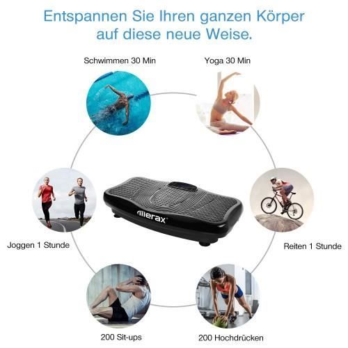 Merax machine de plaque de vibration plate-forme de fitness de vibration appareils de fitness (noir) HB044 -SUR