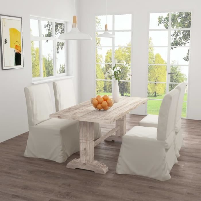 ZHIHU Table de salle à manger 160x80x75 cm Bois de teck massif
