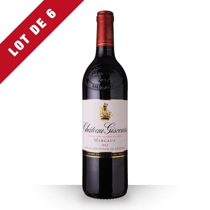 Lot de 6 - Château Giscours Margaux Rouge 2012 - 75cl