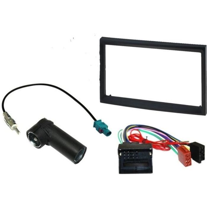 Kit Adaptateur Autoradio 2DIN noir Peugeot 207/ 307 avec Quadlock + ISO + FM