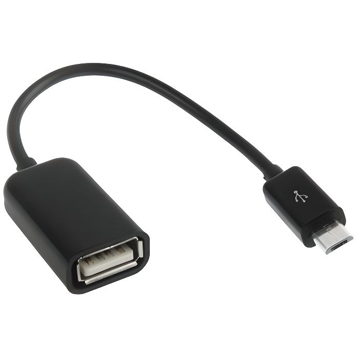Micro USB Host OTG Cord câble adaptateur pour Samsung / Nokia / Sony Google Android Phone Tablet