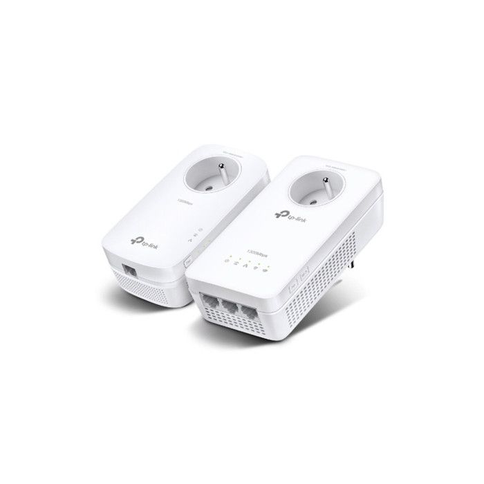 CPL WiFi AC 1200 Mbps + CPL 1300 Mbps - TL-WPA8635P KIT - Ports Ethernet Gigabite et prise intégrée - Boitier CPL WiFi Kit de 2