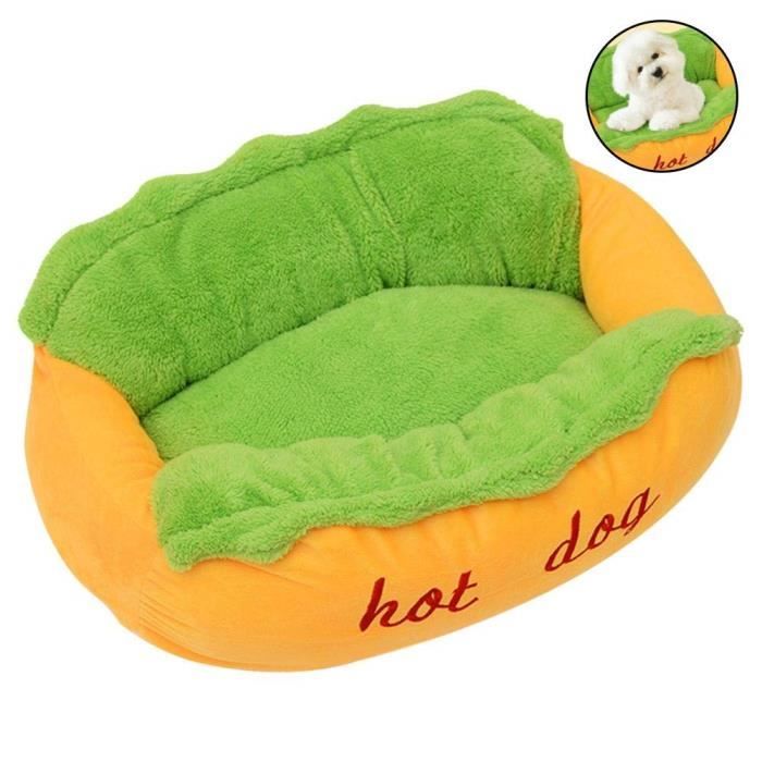 Panier pour Chien Lit Respirant Dog Bed Coussin Matelas, Détachable Ultra-Doux Universelles Hot Dog Modeling 63* 47 * 21cm