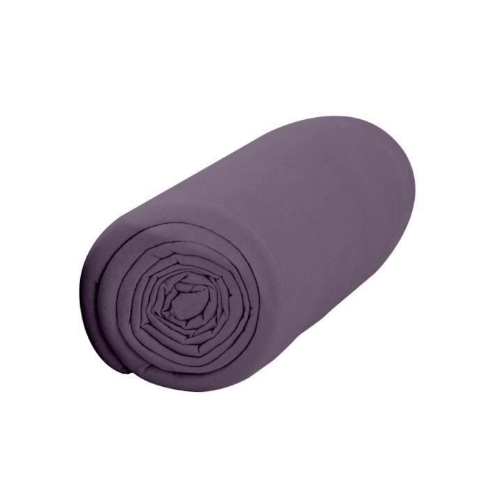 TODAY Drap housse 100% coton - 140 x 190 cm - Figue (Lot de 2)