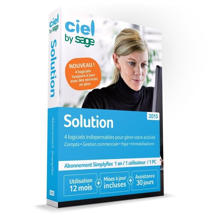 Ciel Solution 2015 1 an d'abonnement + mise à jour