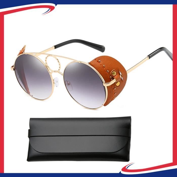 Lunettes de soleil Femmes Ronde marque designer 2021 été tendance métal retro aesthetic sunglasses women Gris - Luxe unique élégante