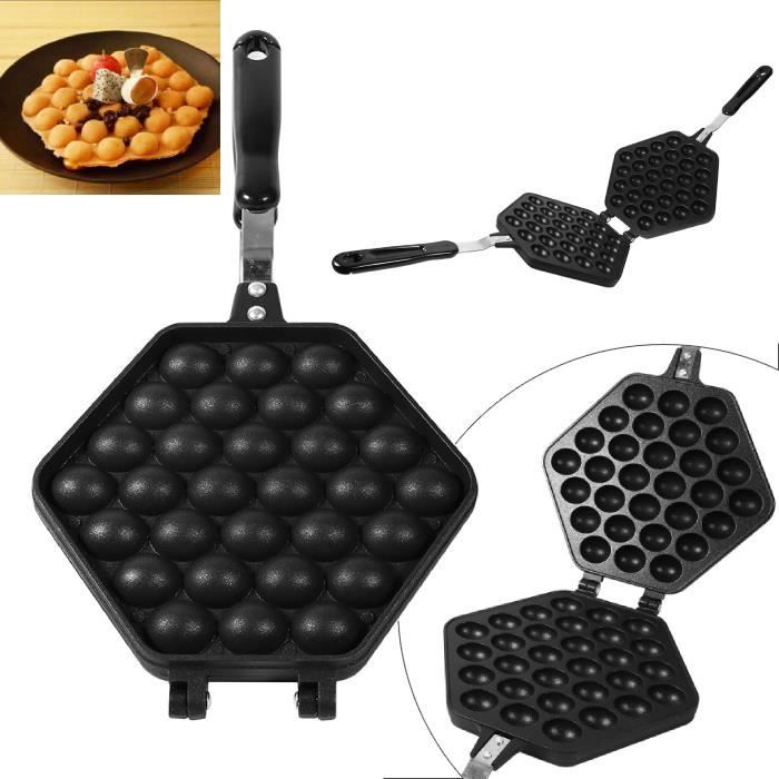 Gaufrier Non-bâton Oeuf Gâteau DIY Moule Four Egg Waffle Baker Maker Machine Moule de cuisson de gaufre d'oeufs outil HB0038 -ZOO