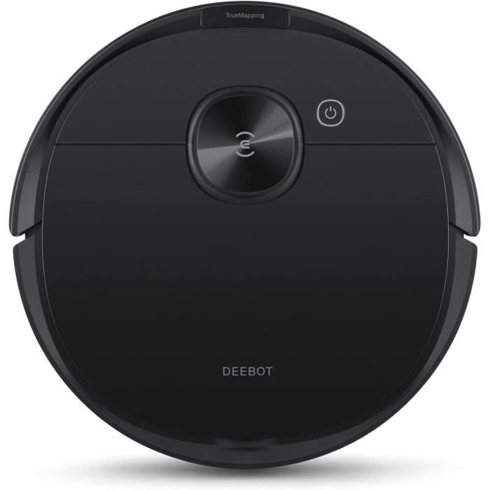 ECOVACS DEEBOT N8 Black Robot Aspirateur Laveur, Aspirateur pour Poils d'animaux, Navigation Intelligente (Capteur Laser dToF), Noir