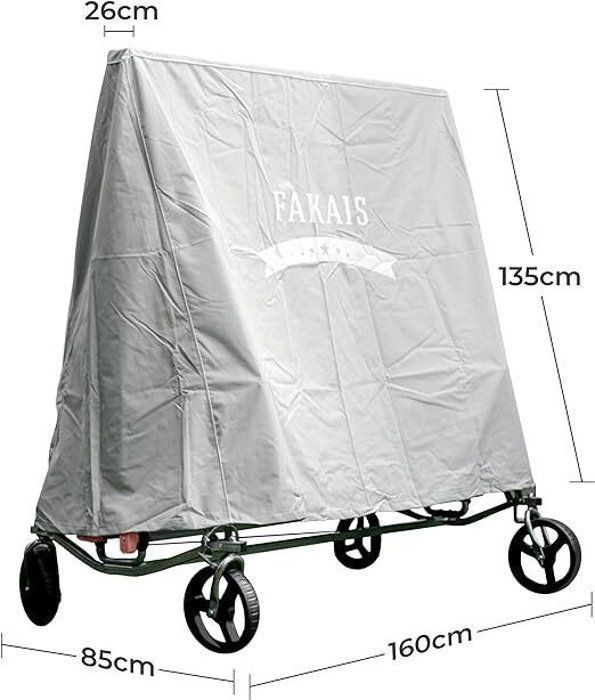 Housse table de ping pong extérieur, solide et résistante aux UV, pluie, vent et neige