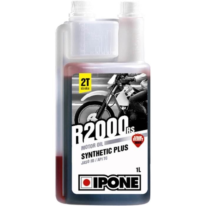 IPONE HUILE IPONE 2T R2000 RS SEMI-SYNTHESE SENTEUR FRAISE (BIDON 1 LITRE)