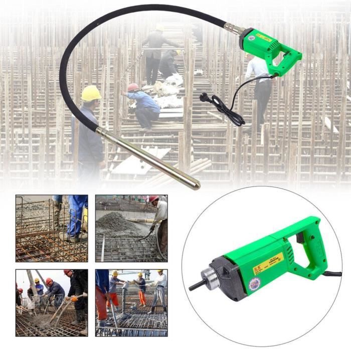 Agitateur à béton 2m vibrateur concret moteur durable dispositif vibrant machine vibrante portable 230V outils de construction