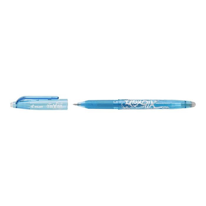 Stylo FriXion Ball pointe fine 0.5mm bleu clair Pilot