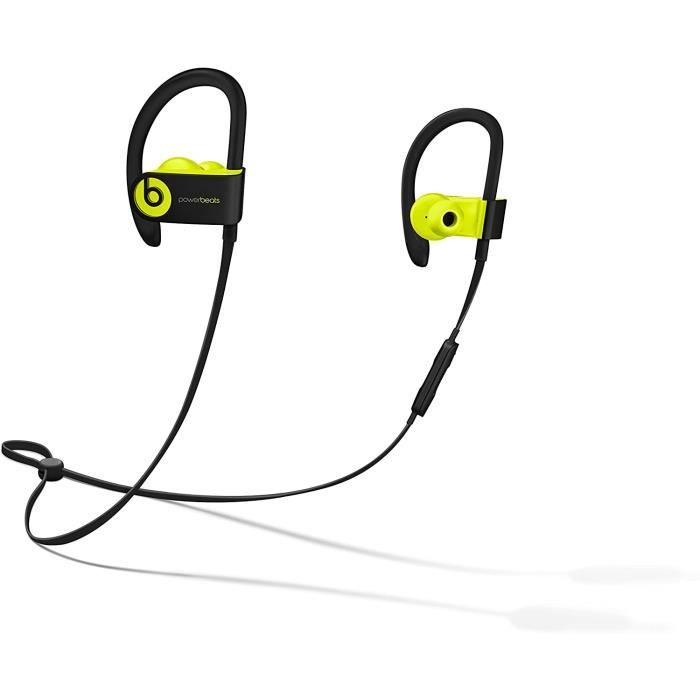 Écouteurs Powerbeats3 sans Fil haute performance Bluetooth Sport Casque - Jaune