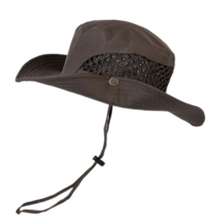Unisex Chapeau de Soleil Visière Anti-UV Casquette à Protection Solaire Capuchons de Chasse Camping Pêche Randonnée Cyclisme Ca1131#