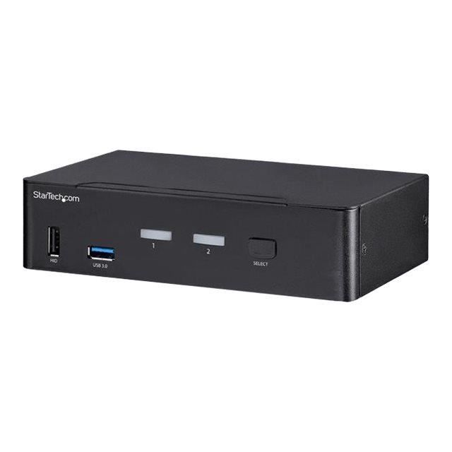 STARTECH KVM switch écran clavier souris USB à 2 ports DisplayPort 4K 60 Hz - Commutateur KVM - Hub USB 3.0 - 2 Ordinateur(s)