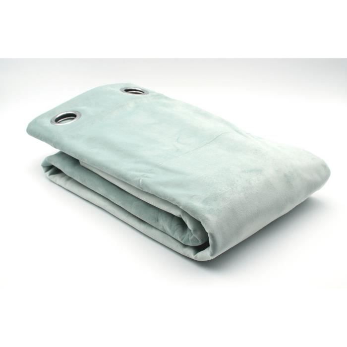 TODAY Rideau thermique velours Winter Spirit - 135 x 240 cm - Bleu Polair TODAY