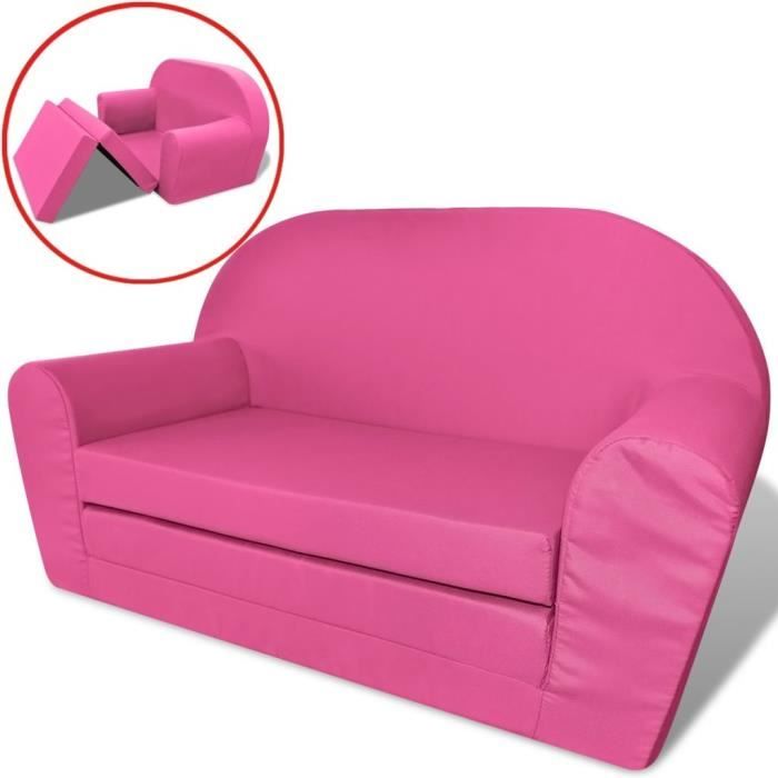 Chaise longue pliable pour enfants Rose