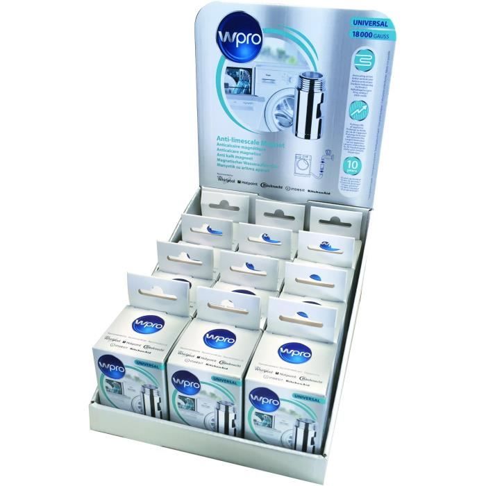 Box carton PLV avec 12 anticalcaires