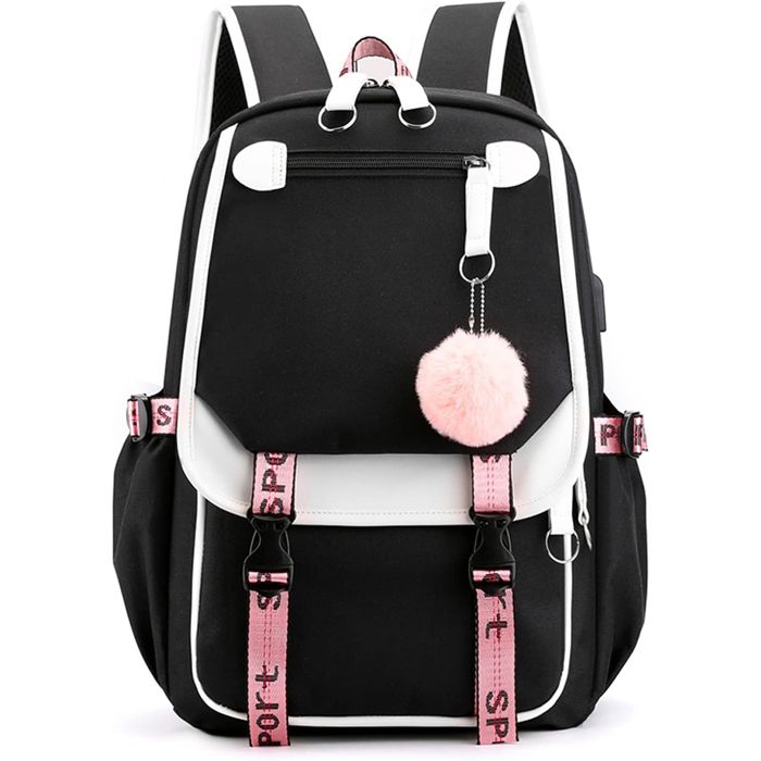 Sac a dos noir fille cheap