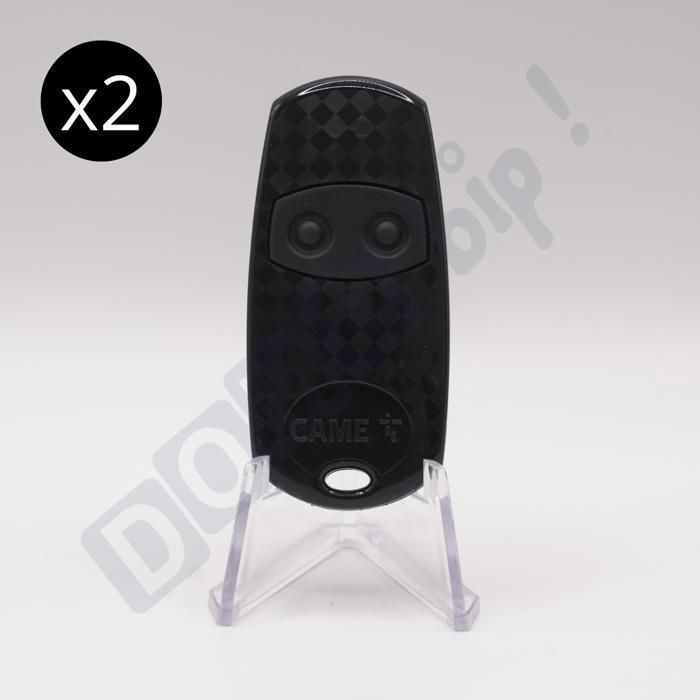 Télécommandes Came TOP432EE 2 boutons 43392 MHz code fixe – Lot 2 portail/garage + 1 goodie DOMOBIP offert
