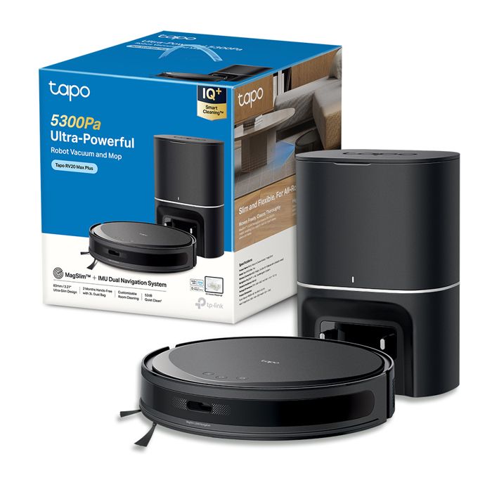 Robot aspirateur laveur MagSli LiDAR avec aspiration 5300 Pa et station de vidage automatique Tapo RV20 Max Plus