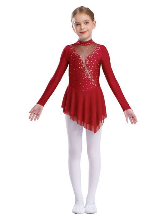Justaucorps Gymnastique Rythmique Fille Robe Patinage Artistique Ballet Danse Classique Enfant 5-16 Ans - Aislor