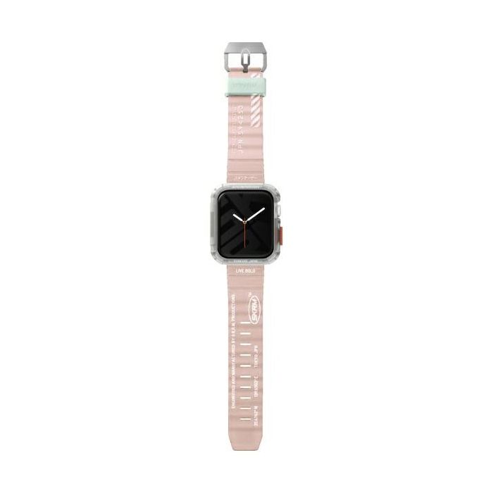 Bracelet Skinarma Pour Apple Watch 45 44 42 Mm Shokku Rose Clair Style Et Confort