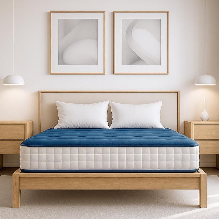 Matelas orthopédique - THE WHITE STONE - White Stone - 140x190 cm - 20 cm - Mousse polyuréthane Hypoallergénique