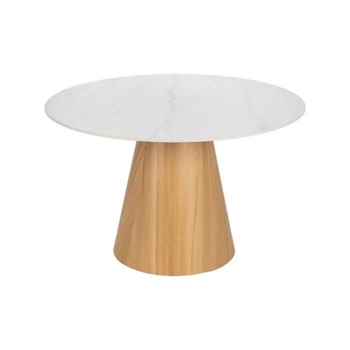 Table à Manger - Meubles&Design - Table à manger ronde blanche 120 cm avec pied central conique effet bois HAVANE Table à Manger - Meubles&Design - Table à manger ronde blanche 120 cm avec pied central conique effet bois HAVANE