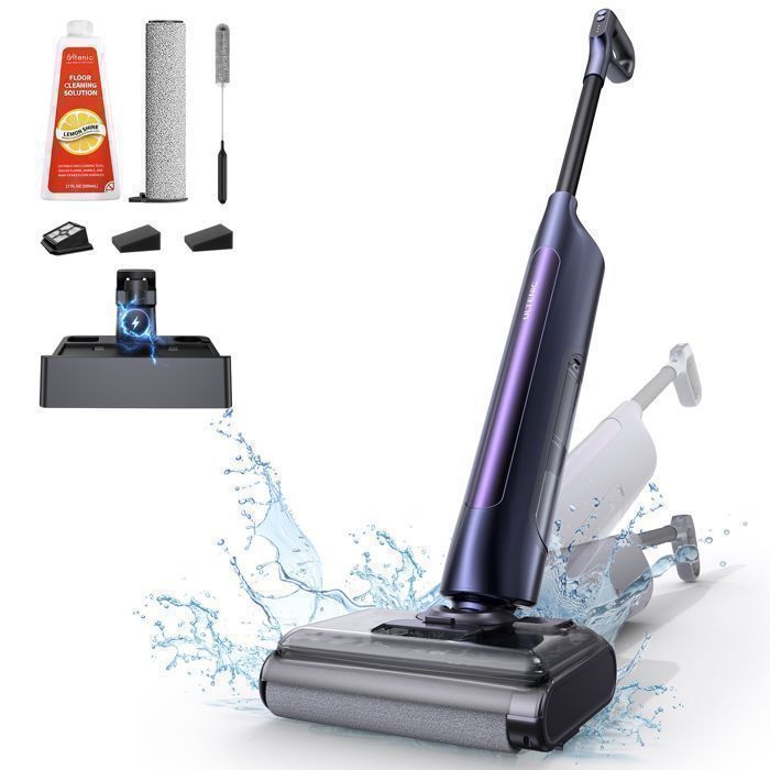 Ultenic AC1 Triflex Aspirateur Balai Laveur Sans Fil Design Plat à 180° Nettoyage Humide et Sec  25 kPa 65 Min