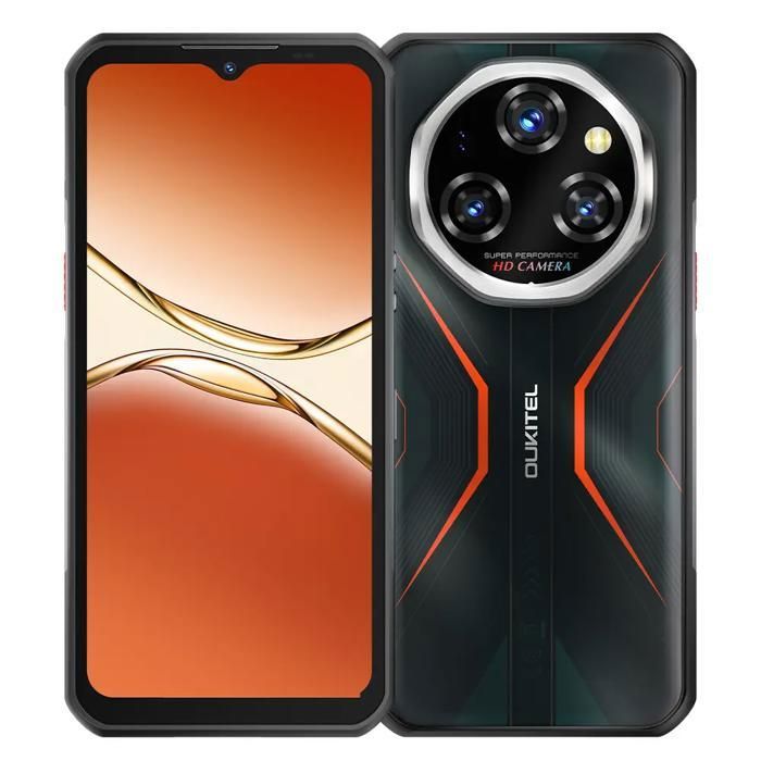 OUKITEL WP55 Pro Smartphone 5G - 16GB RAM + 512GB ROM - Batterie 11000mAh Charge Rapide 33W - Waterproof IP68 - NFC-Orange