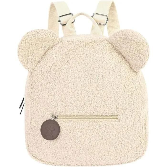 Sac à Dos Enfant -JTY-Teddy – Velours côtelé 28x25x13 cm – Mixte Garçon Fille – Léger et Tendre SAC A DOS DE RANDONNEE