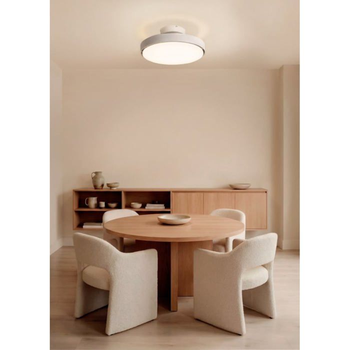 WIND CLEAR BLADELESS Ventilateur de plafond 56 W sans pales silencieux Ø 50 cm avec éclairage LED intégré et lampe