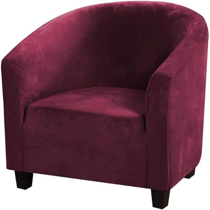 Housse De Chaise Club Housses De Chaise De Baignoire en Velours Extensible Housses De Canapé Souples pour Fauteuil Protecteur D