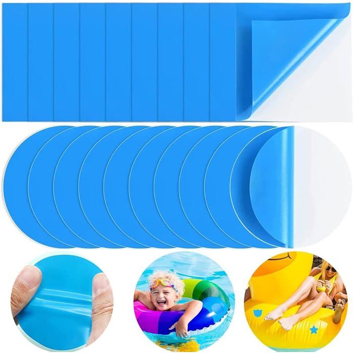 Lot de 20 Reparation Liner Piscine Rustine Piscine Kit Réparation Spa Gonfble pour Lit à Eau Canapés/Piscines Gonfbles COQUE