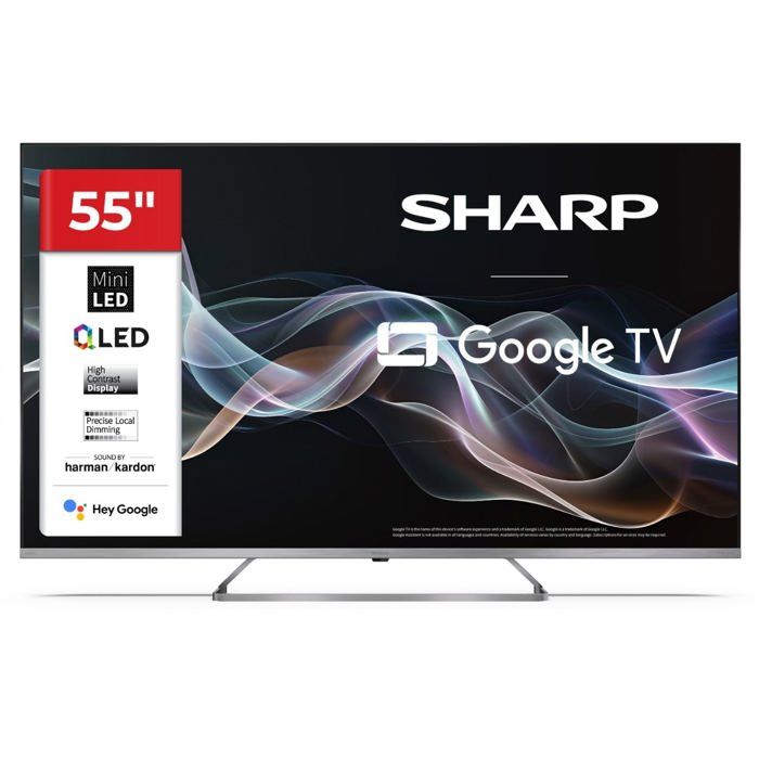 Téléviseur QLED 4K SHARP 55JP7265E 55 (139 cm) HDR 144 Hz Google TV Wi‑Fi